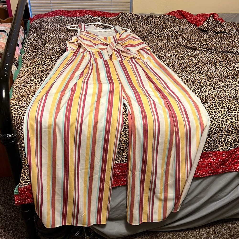 Striped romper